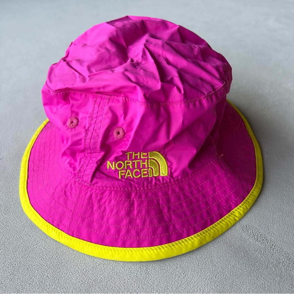 North Face ~ Bucket Hat ~ Youth One Size ~ Pink Yellow